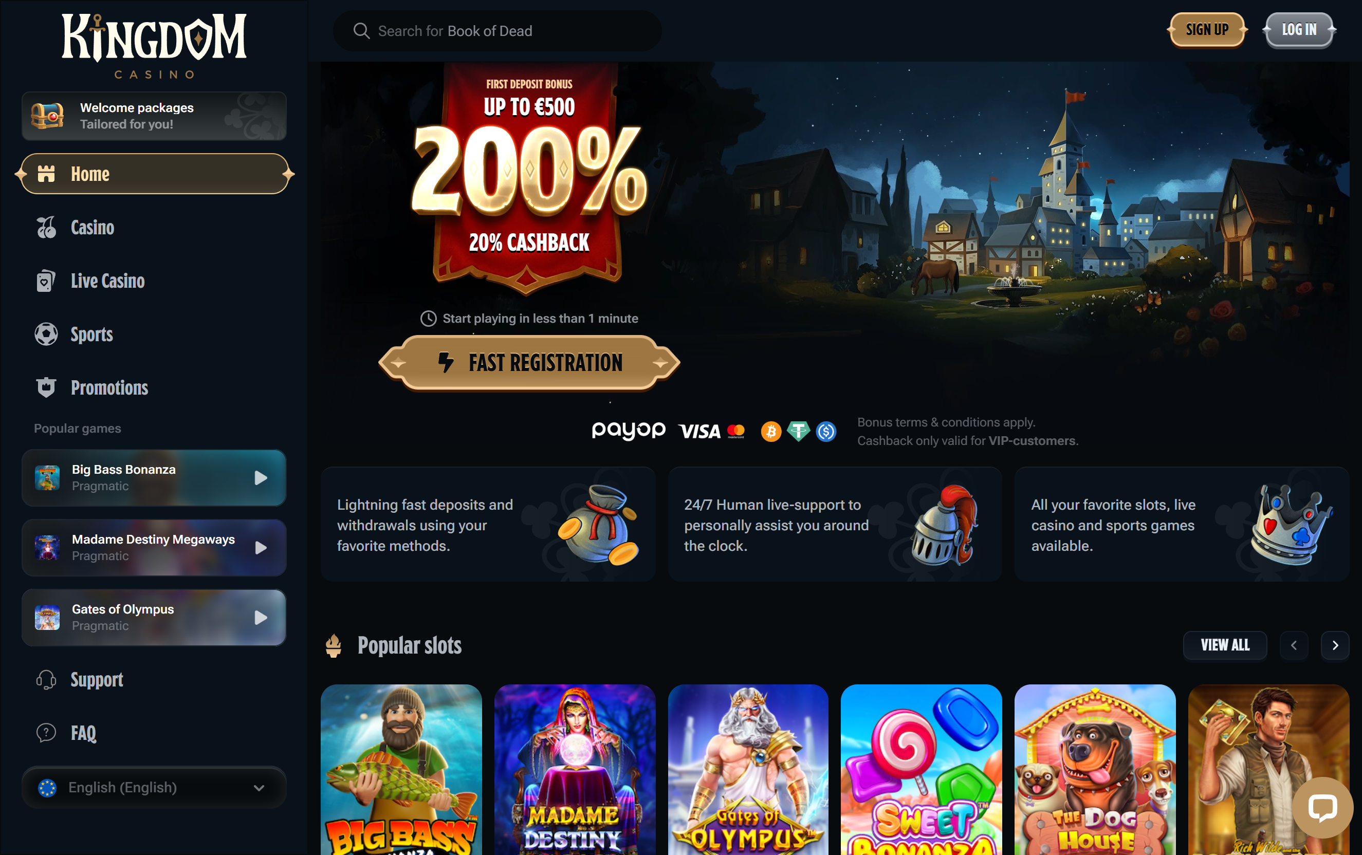 Kingdom Casino Skjermbilde for PC